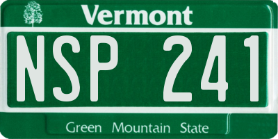 VT license plate NSP241