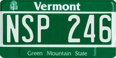 VT license plate NSP246