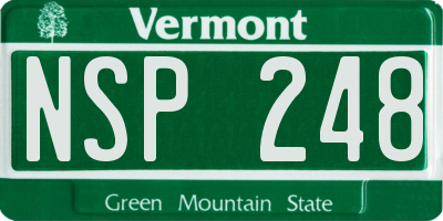 VT license plate NSP248