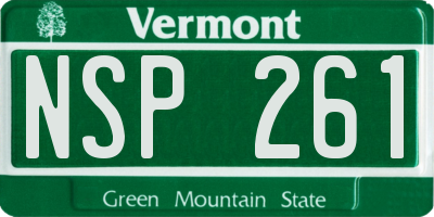 VT license plate NSP261