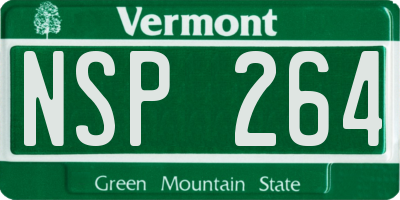 VT license plate NSP264