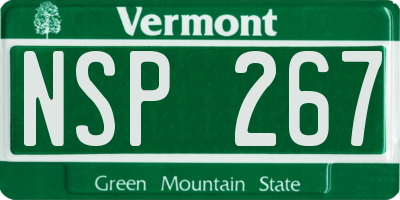 VT license plate NSP267