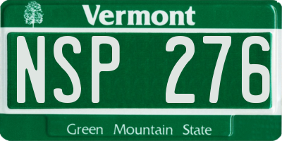 VT license plate NSP276