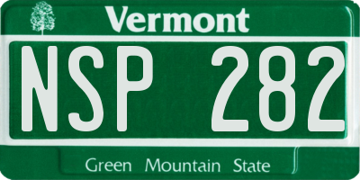 VT license plate NSP282