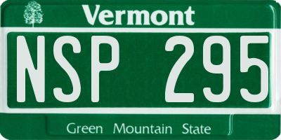 VT license plate NSP295