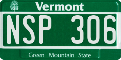 VT license plate NSP306