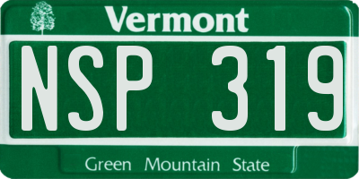 VT license plate NSP319