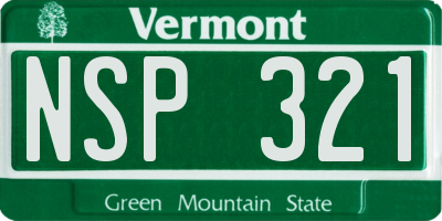 VT license plate NSP321