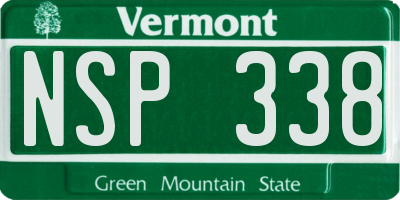 VT license plate NSP338
