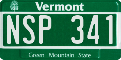 VT license plate NSP341