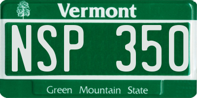 VT license plate NSP350