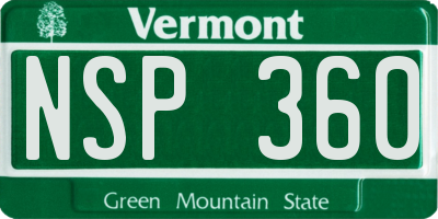 VT license plate NSP360