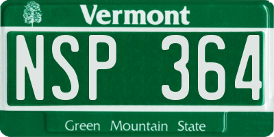 VT license plate NSP364