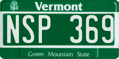 VT license plate NSP369