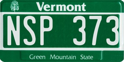 VT license plate NSP373