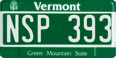 VT license plate NSP393