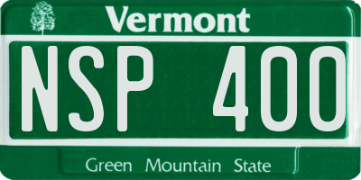 VT license plate NSP400