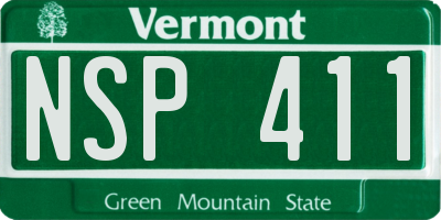 VT license plate NSP411