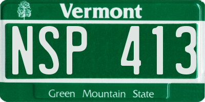 VT license plate NSP413
