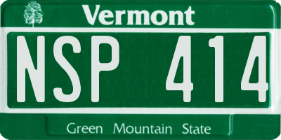VT license plate NSP414