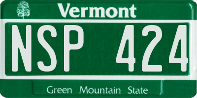 VT license plate NSP424