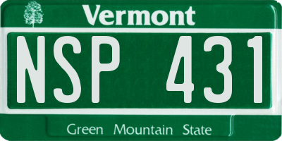VT license plate NSP431