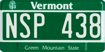 VT license plate NSP438