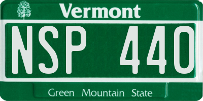 VT license plate NSP440
