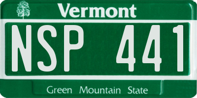VT license plate NSP441