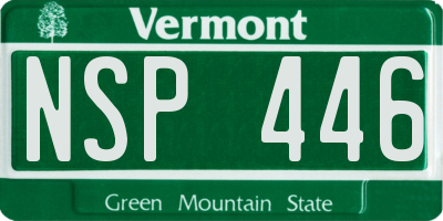 VT license plate NSP446