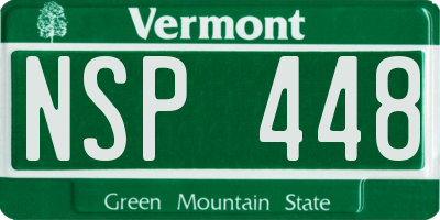 VT license plate NSP448