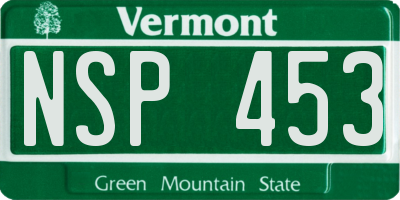VT license plate NSP453