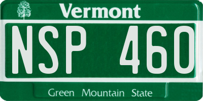 VT license plate NSP460