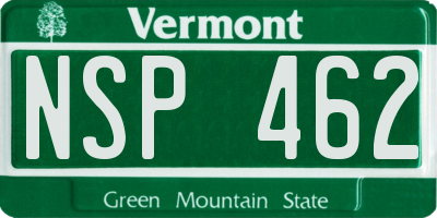VT license plate NSP462