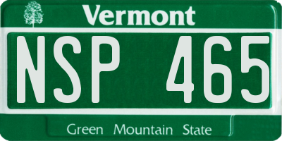 VT license plate NSP465
