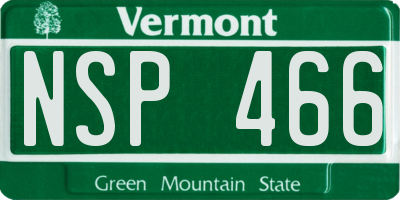 VT license plate NSP466