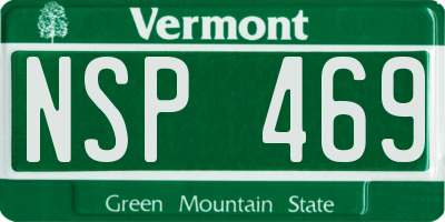 VT license plate NSP469