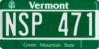 VT license plate NSP471