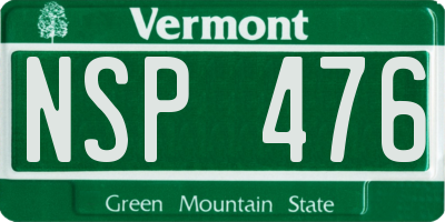 VT license plate NSP476