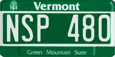 VT license plate NSP480