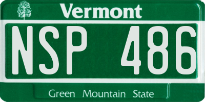VT license plate NSP486