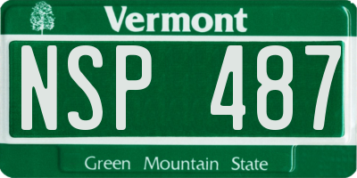 VT license plate NSP487