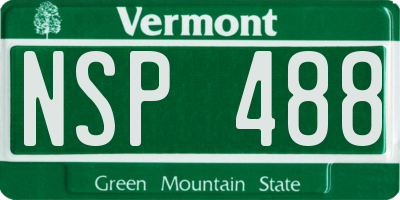 VT license plate NSP488