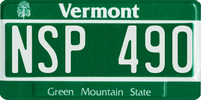 VT license plate NSP490