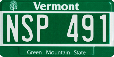 VT license plate NSP491