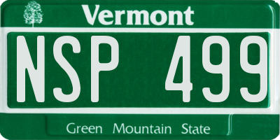 VT license plate NSP499