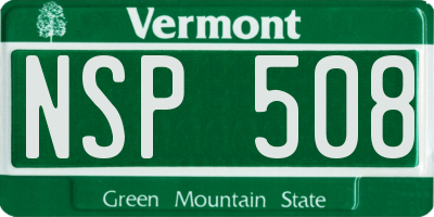 VT license plate NSP508