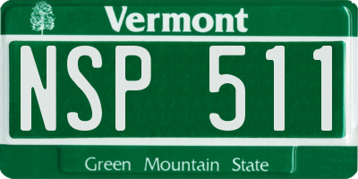 VT license plate NSP511