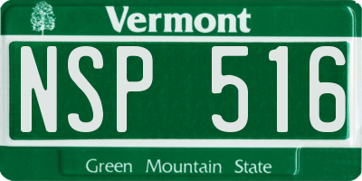VT license plate NSP516