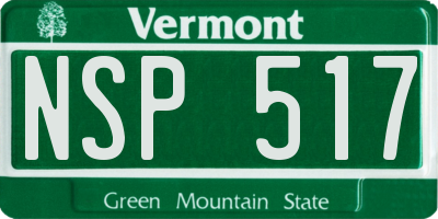 VT license plate NSP517